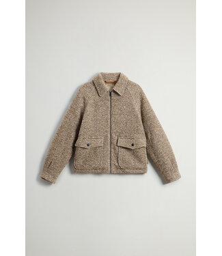 Woolrich Woolrich Dames Harringbone Jacket White Beige