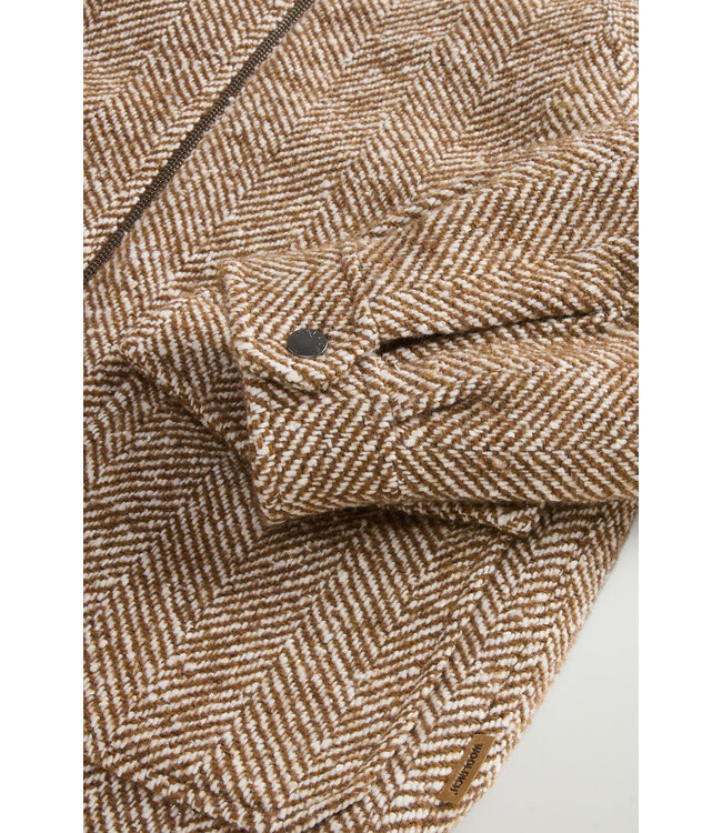 Woolrich Woolrich Dames Harringbone Jacket White Beige