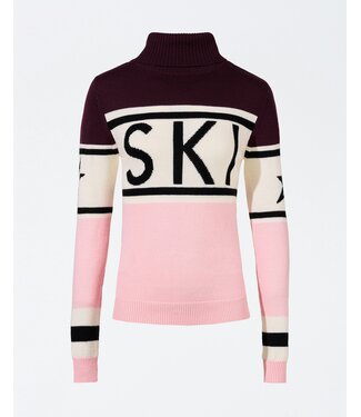 Perfect Moment Perfect Moment Dames Schild Sweater Knit Pink/Burgundy