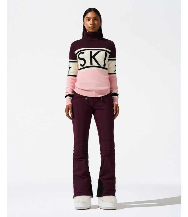 Perfect Moment Perfect Moment Dames Schild Sweater Knit Pink/Burgundy