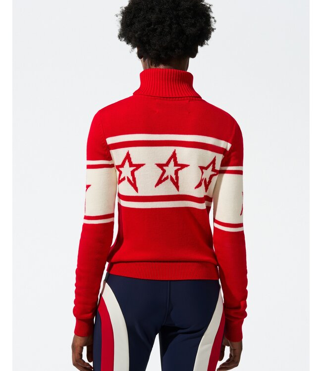 Perfect Moment Perfect Moment Dames Chopper Sweater Knit Red/White