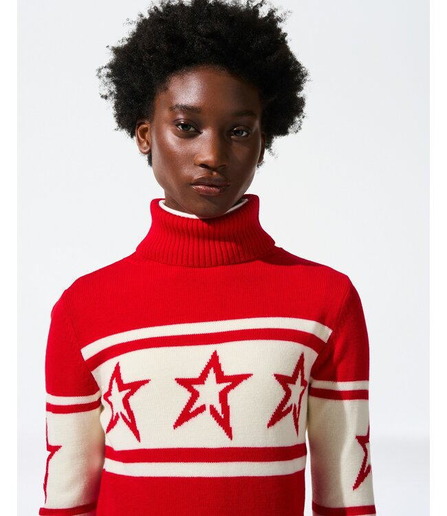 Perfect Moment Perfect Moment Dames Chopper Sweater Knit Red/White