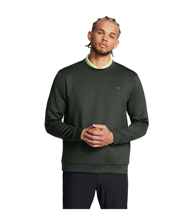 Under Armour Golf Under Armour Heren Drive Midlayer Crew-Forest Green/Nordic Green