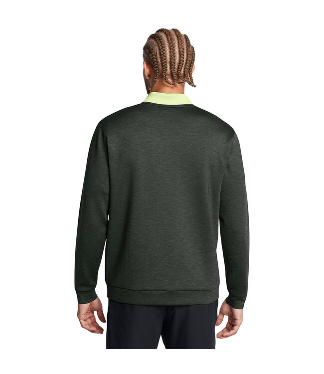 Under Armour Golf Under Armour Heren Drive Midlayer Crew-Forest Green/Nordic Green