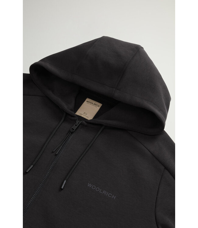 Woolrich Woolrich Heren Tech Full-Zip Hoodie Black