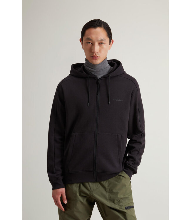 Woolrich Woolrich Heren Tech Full-Zip Hoodie Black