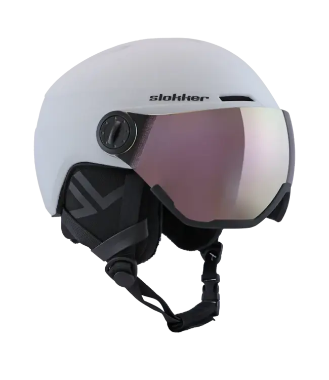Slokker Slokker Zero Pro Matt White Skihelm + Visor