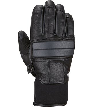 Snowlife Heren Classic Leather Glove Graphite/Black