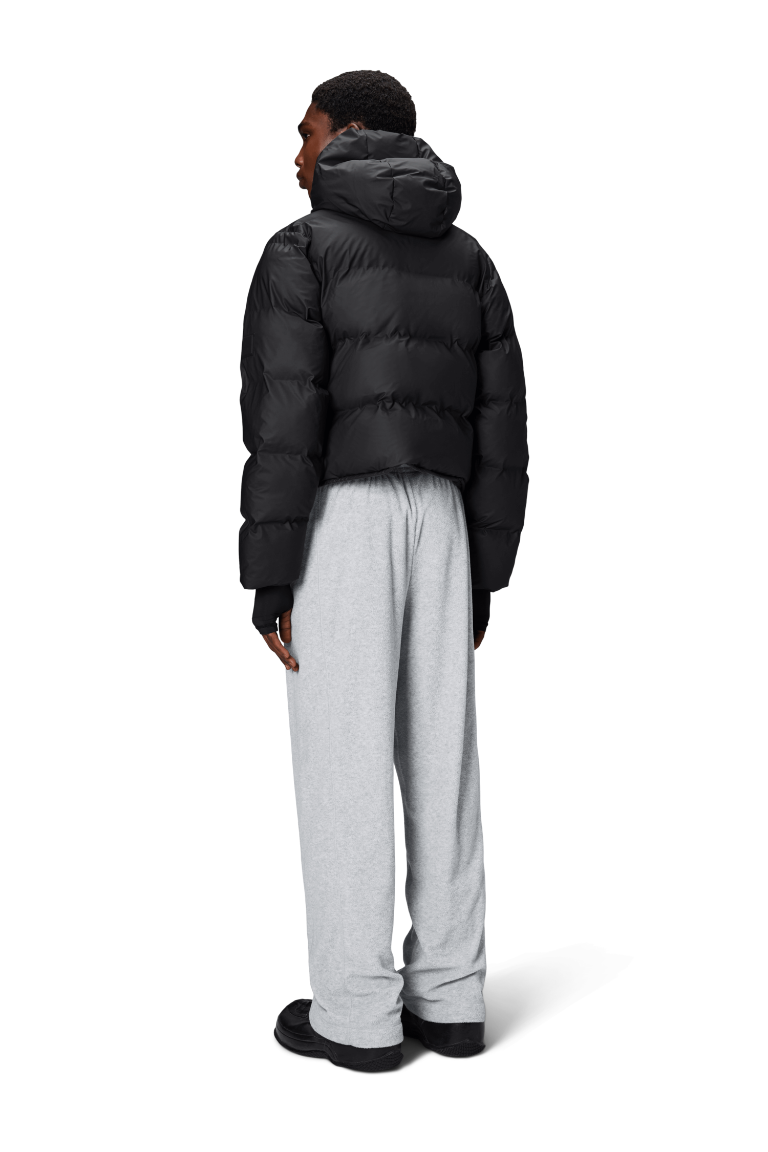 Rains Unisex Alta Short Puffer Jacket W3T3 Black John's Sport Shop