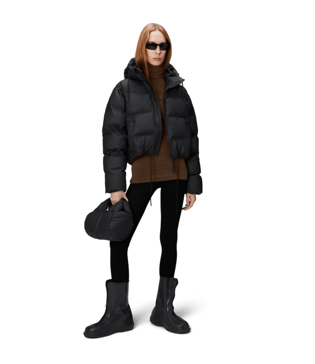 Rains Rains Unisex Alta Short Puffer Jacket W3T3 Black