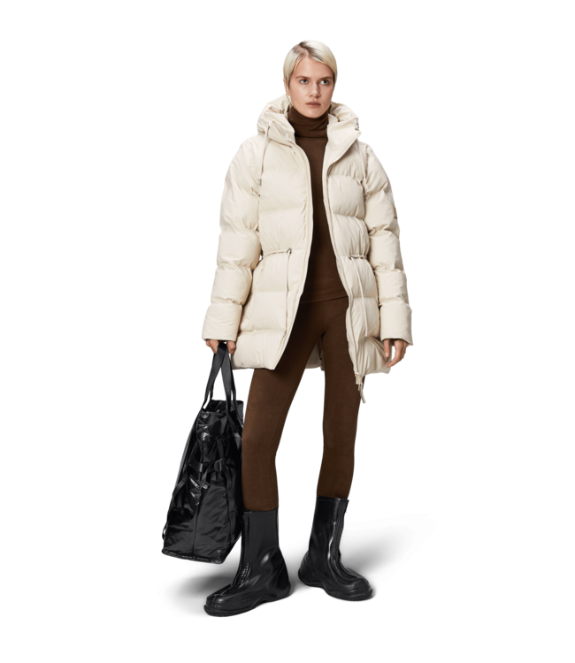 Rains Rains Alta Long Puffer String W Jacket W3T4 Dune