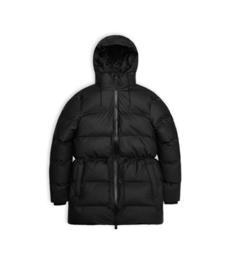Rains Rains Alta Long Puffer String W Jacket W3T4 Black