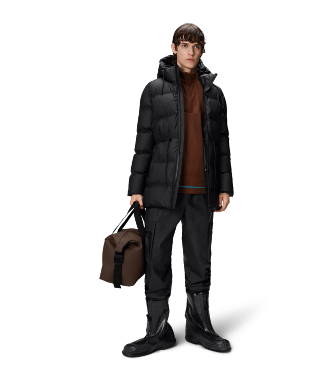 Rains Rains Alta Long Puffer String W Jacket W3T4 Black