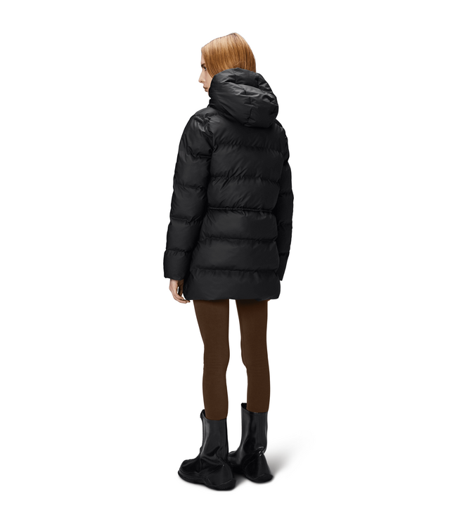 Rains Rains Alta Long Puffer String W Jacket W3T4 Black