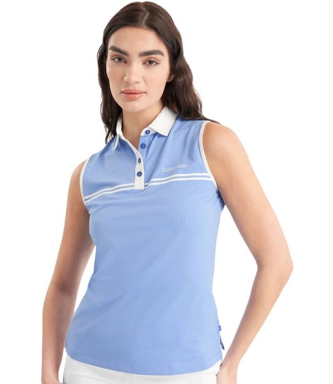 Calvin Klein Calvin Klein Dames Bellevue S/Less Polo Cornflower Blue