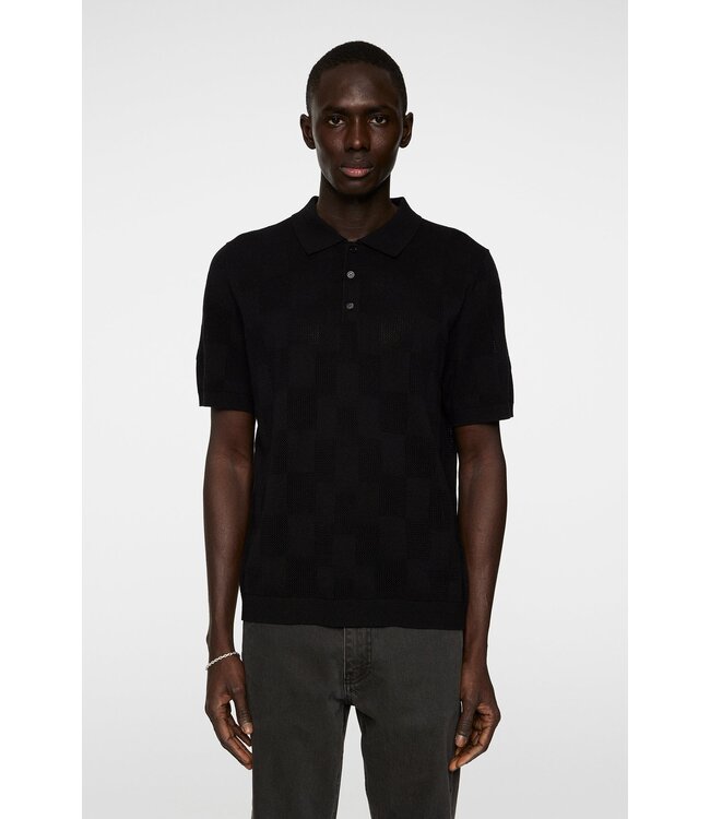 J. Lindeberg J.Lindeberg Reymond Stacked Bridge Polo Black