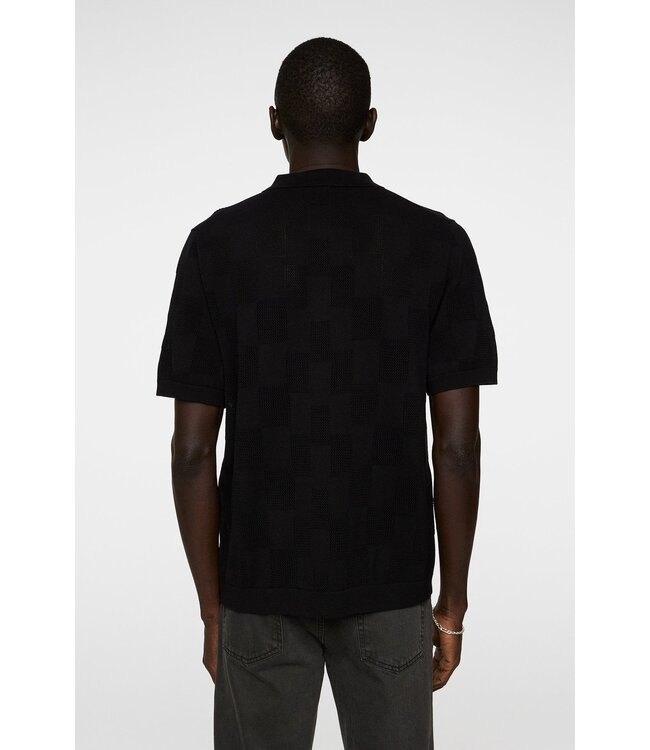J. Lindeberg J.Lindeberg Reymond Stacked Bridge Polo Black