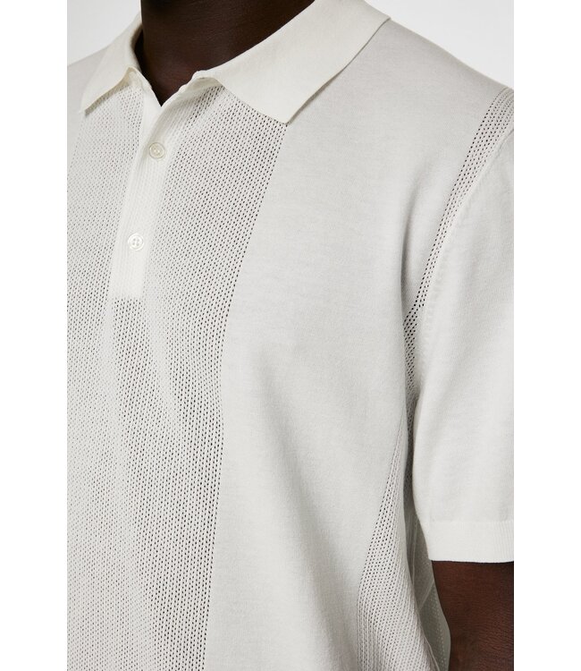 J. Lindeberg J.Lindeberg Reymond Solid Stripe Polo White