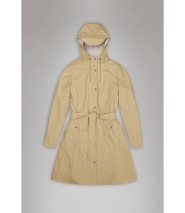 Rains Rains Curve Long Jacket W3 Sand