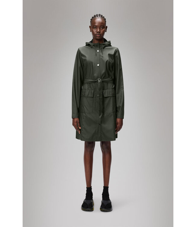 Rains Rains Curve Long Jacket W3 Green