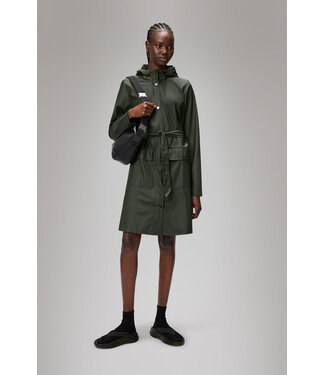 Rains Rains Curve Long Jacket W3 Green