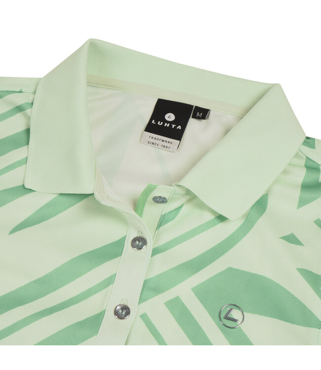 Luhta Luhta Dames Henttola Polo S/L Green Print