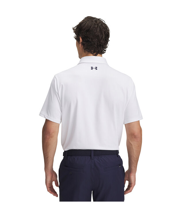 Under Armour Golf Under Armour Heren Playoff 3.0 Stripe Polo-White/Team Kelly Green