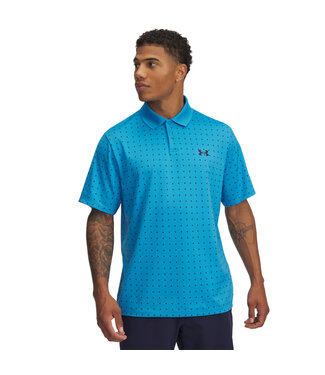 Under Armour Golf Under Armour Heren Matchplay Printed Polo Ether Blue