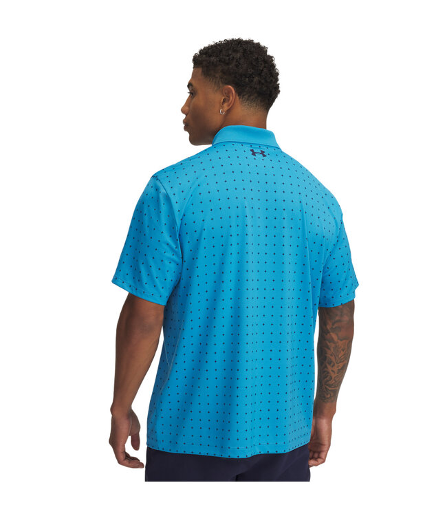 Under Armour Golf Under Armour Heren Matchplay Printed Polo Ether Blue
