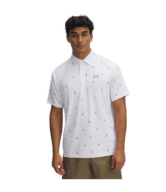 Under Armour Golf Under Armour Heren Playoff 3.0 Printed Polo White/Steel
