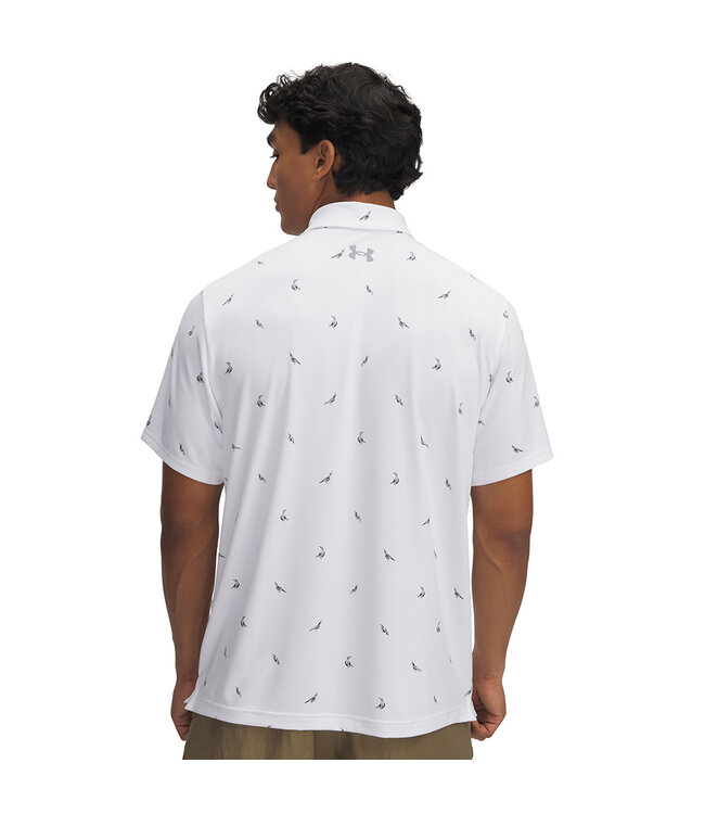 Under Armour Golf Under Armour Heren Playoff 3.0 Printed Polo White/Steel