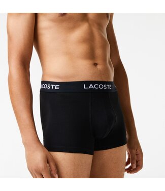 Lacoste Lacoste Heren Katoen Stretch Trunk Zwart  (3 STUKS)