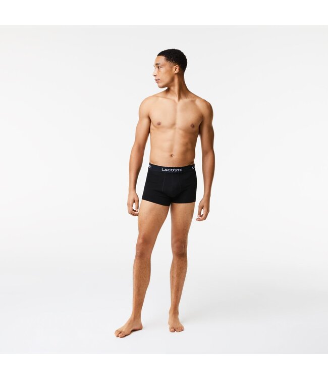 Lacoste Lacoste Heren Katoen Stretch Trunk Zwart  (3 STUKS)