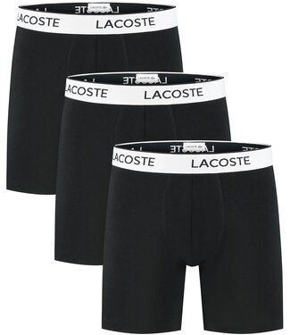 Lacoste Lacoste Heren Boxer Brief Zwart (3 STUKS)