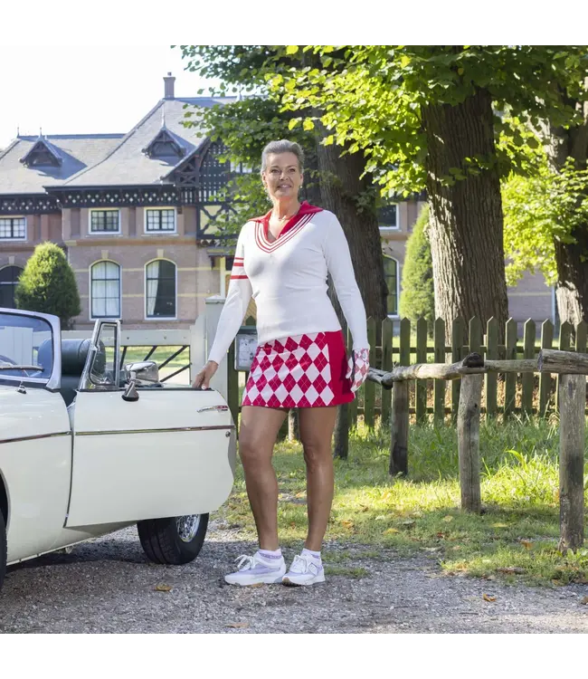 Par 69 Par 69 Blair Skirt Red Pink Print