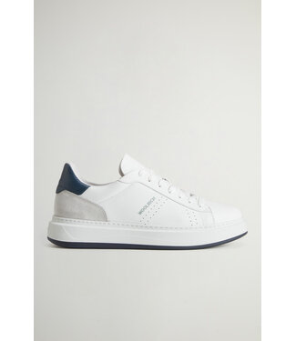 Woolrich Woolrich Heren Arrow Court Sneaker Calf/Blubber Bianco/Blue