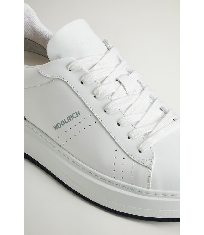 Woolrich Woolrich Heren Arrow Court Sneaker Calf/Blubber Bianco/Blue