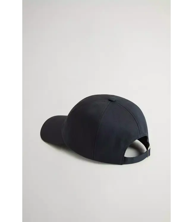 Woolrich Woolrich Unisex Logo Baseball Cap Melton Blue