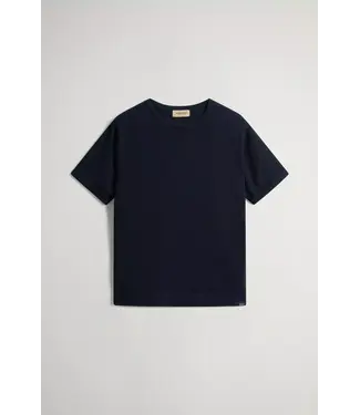 Woolrich Woolrich Heren Knitted T-Shirt Melton Blue