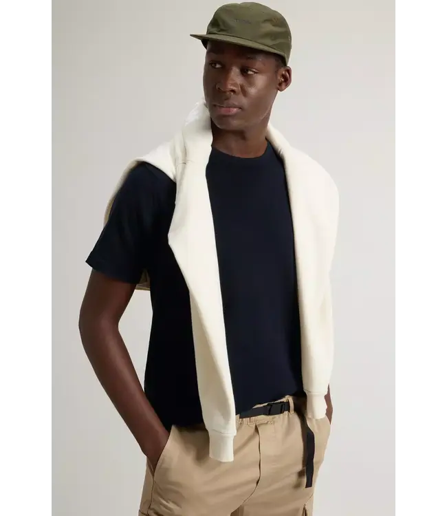 Woolrich Woolrich Heren Knitted T-Shirt Melton Blue