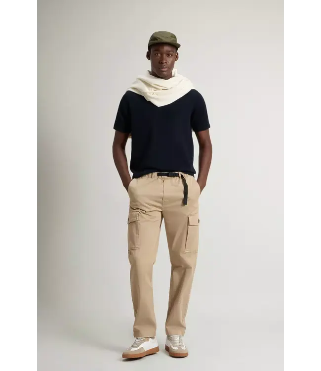 Woolrich Woolrich Heren Knitted T-Shirt Melton Blue