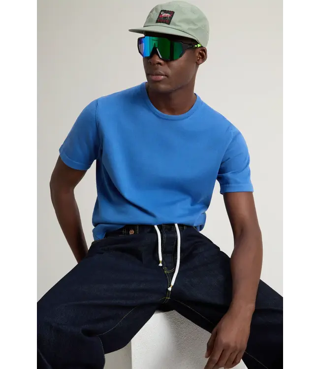 Woolrich Woolrich Heren Knitted T-Shirt Aviation