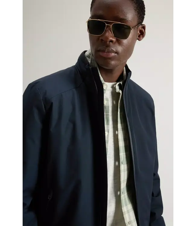 Woolrich Woolrich Heren Two Layers Sailing Bomber Melton Blue