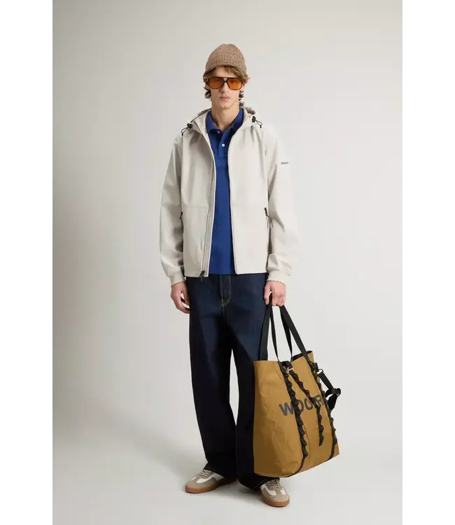 Woolrich Woolrich Heren Soft Shell Full-Zip Hoodie Dove