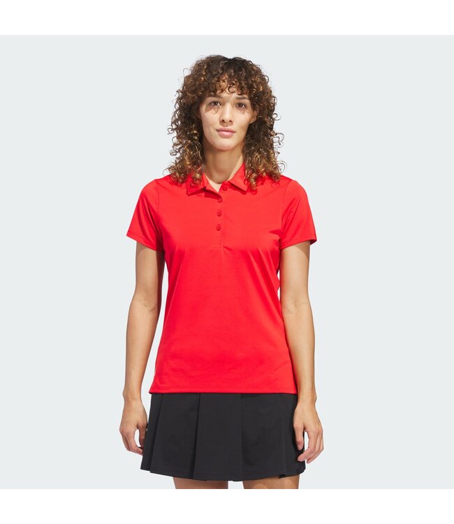 Adidas Adidas Dames Solid Performance Poloshirt met S/S Rood