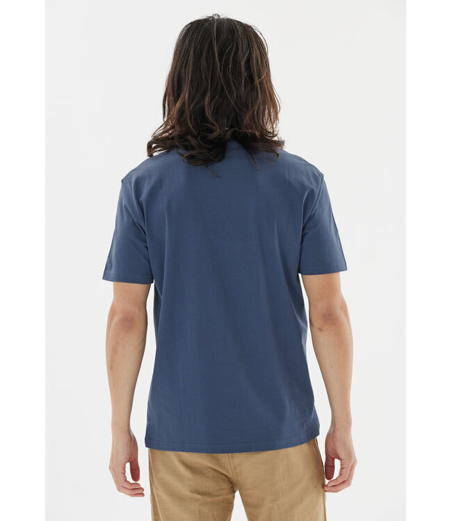 cruz Cruz Heren T-Shirt Highmore 100% Katoen Staal Blauw