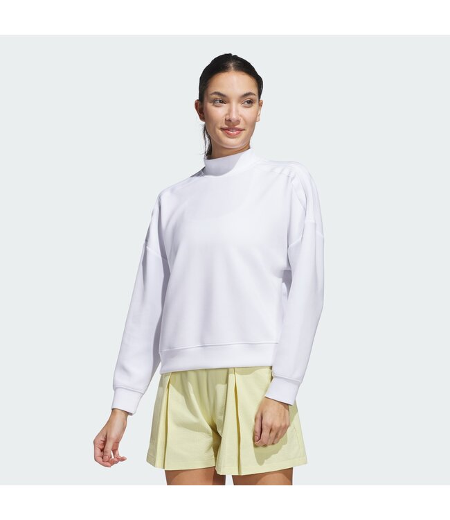 Adidas Adidas Dames Beyond Spacer Mock Layer Sweatshirt Wit