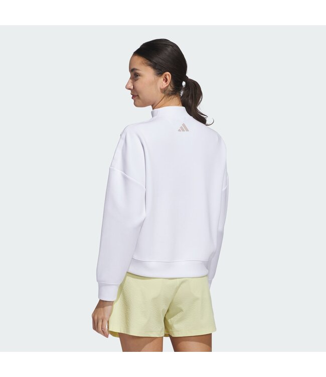 Adidas Adidas Dames Beyond Spacer Mock Layer Sweatshirt Wit