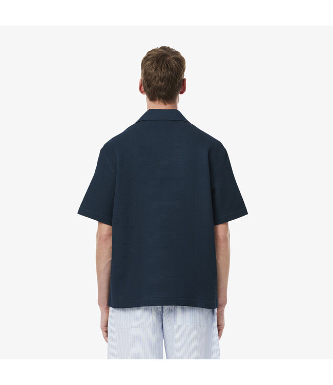 Lacoste Lacoste S/S Woven Shirt Falcon/Navy