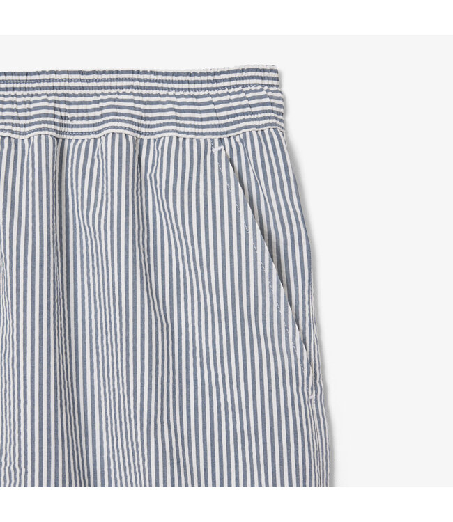 Lacoste Lacoste Zwembroek Streep Wit-Blauw